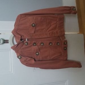 Free People Copper Corduroy Cropped Jacket